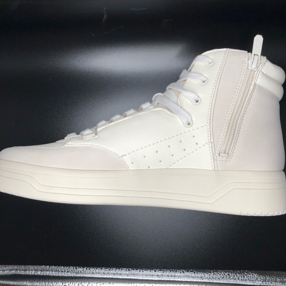 Circus NY Sam Edelman Irving White Lace Up Zipper High Top Sneaker Size 9.5 NWT - Picture 12 of 14